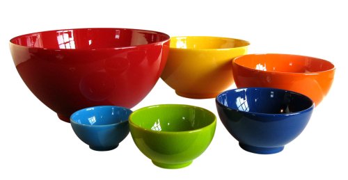 serving bowl set: Waechtersbach Nesting Bowls, Set of 6, Assorted
